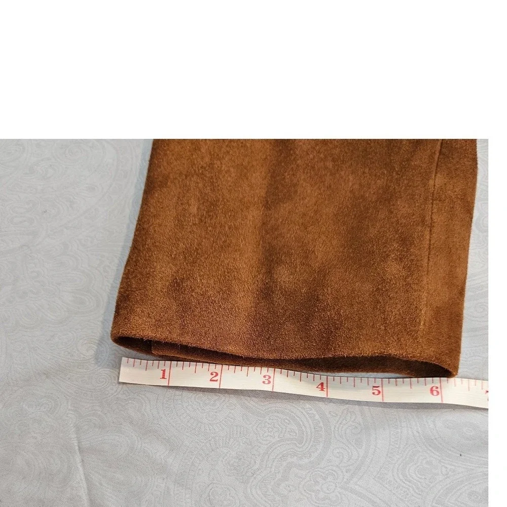 Marshall Field's Mens Brown Suede Leather Blazer Jacket 46R Vintage